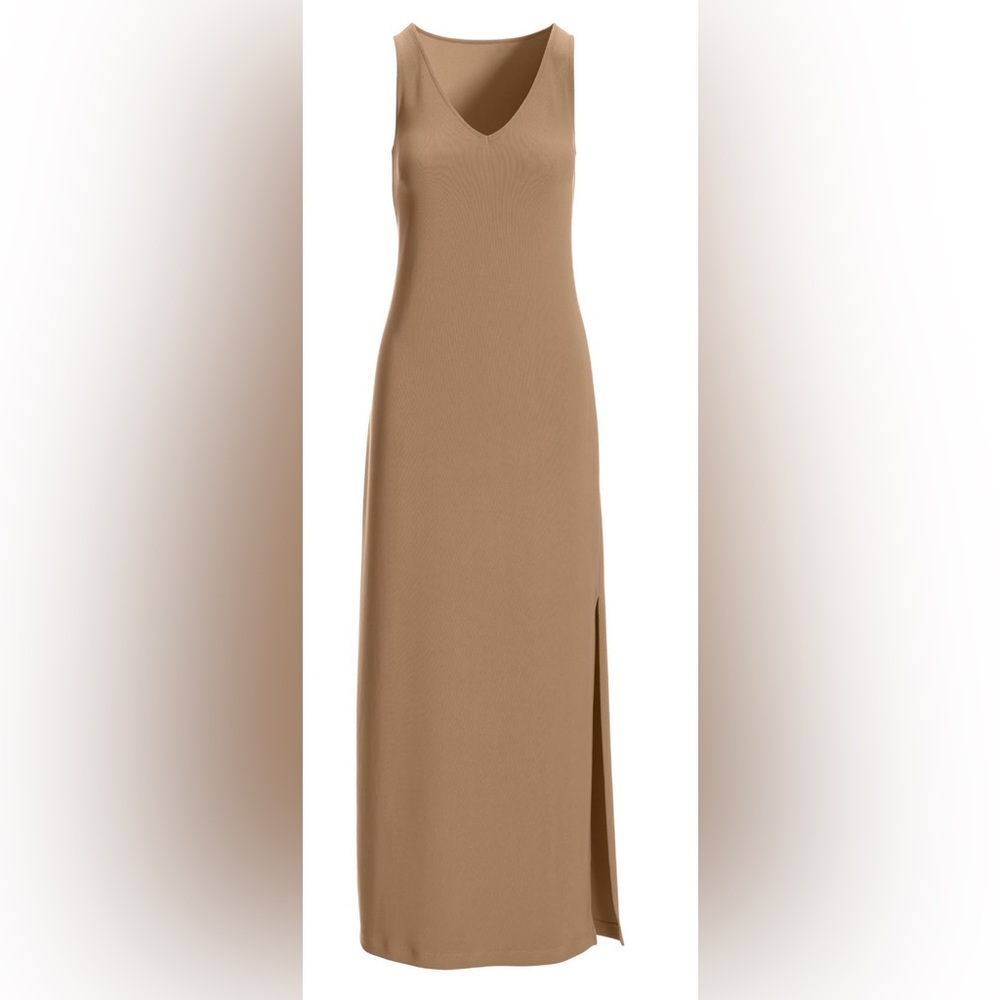 Boston Proper Beige Sleeveless Maxi Dress - Picture 2 of 3